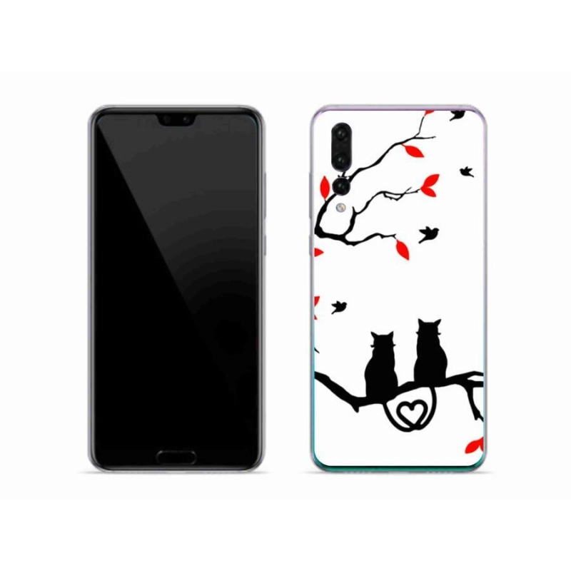 Gelový kryt mmCase na mobil Huawei P20 Pro - kočičí láska