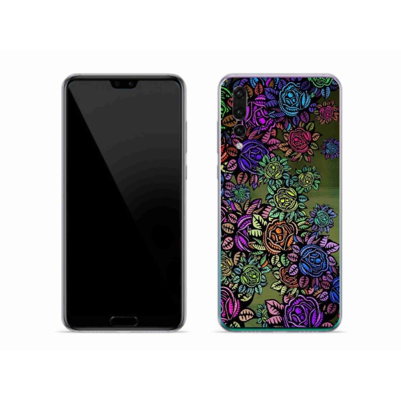 Gelový kryt mmCase na mobil Huawei P20 Pro - květiny 6