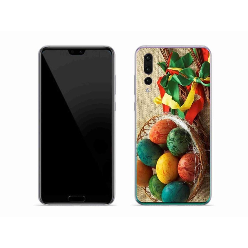 Gelový kryt mmCase na mobil Huawei P20 Pro - pomlázky a vajíčka