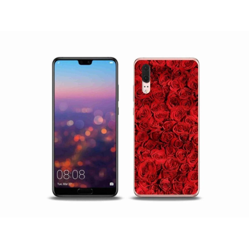 Gelový kryt mmCase na mobil Huawei P20 - růže
