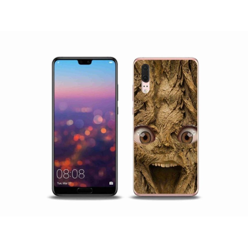 Gelový kryt mmCase na mobil Huawei P20 - veselý strom s očima