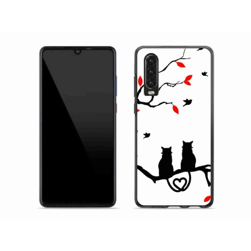 Gelový kryt mmCase na mobil Huawei P30 - kočičí láska
