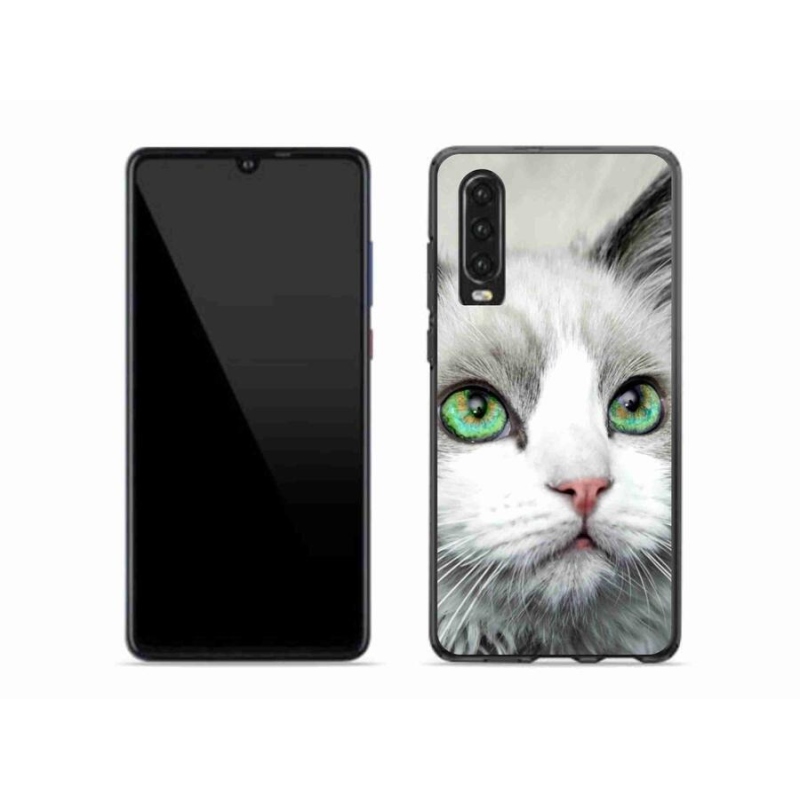 Gelový kryt mmCase na mobil Huawei P30 - kočičí pohled