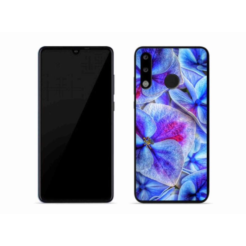 Gelový kryt mmCase na mobil Huawei P30 Lite - modré květy 1