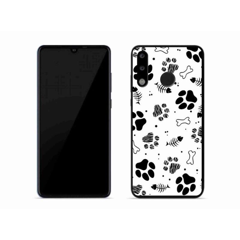 Gelový kryt mmCase na mobil Huawei P30 Lite - psí tlapky 1