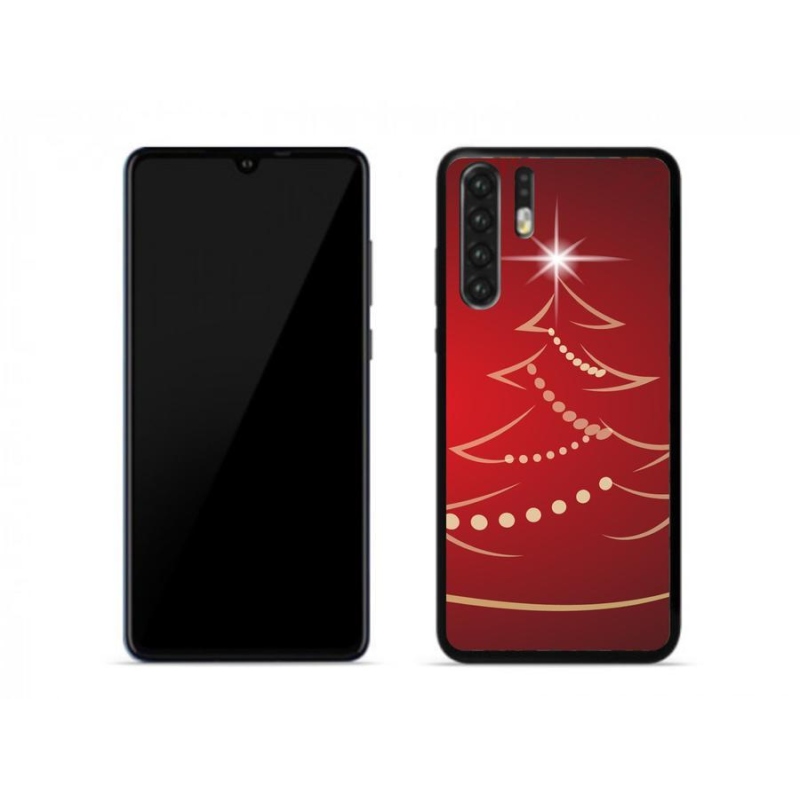 Gelový kryt mmCase na mobil Huawei P30 Pro - kreslený vánoční stromek