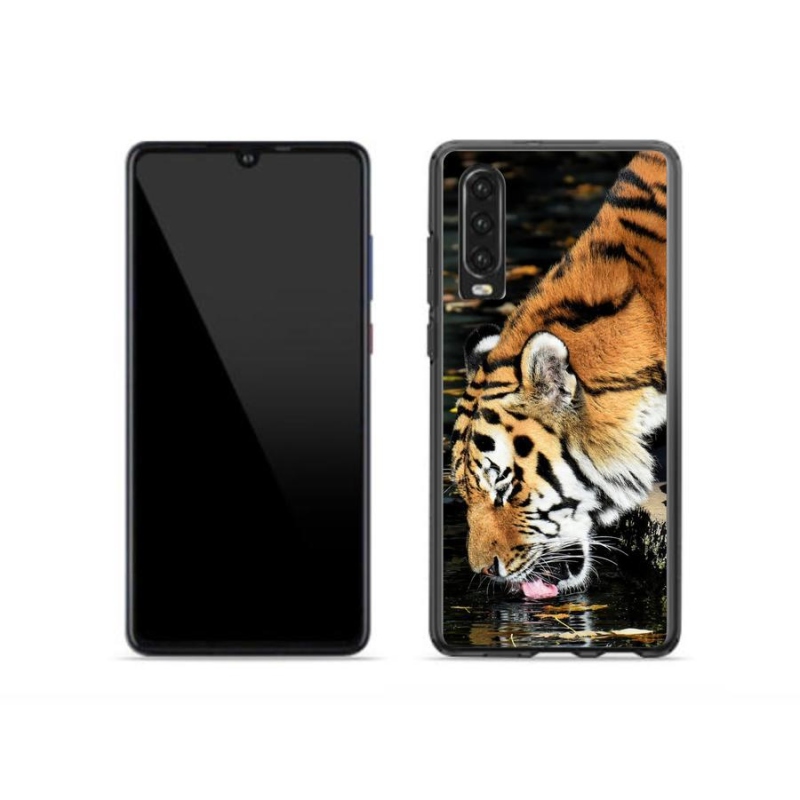 Gelový kryt mmCase na mobil Huawei P30 - žíznivý tygr