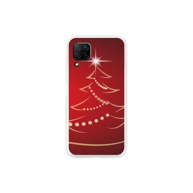Gelový kryt mmCase na mobil Huawei P40 Lite - kreslený vánoční stromek