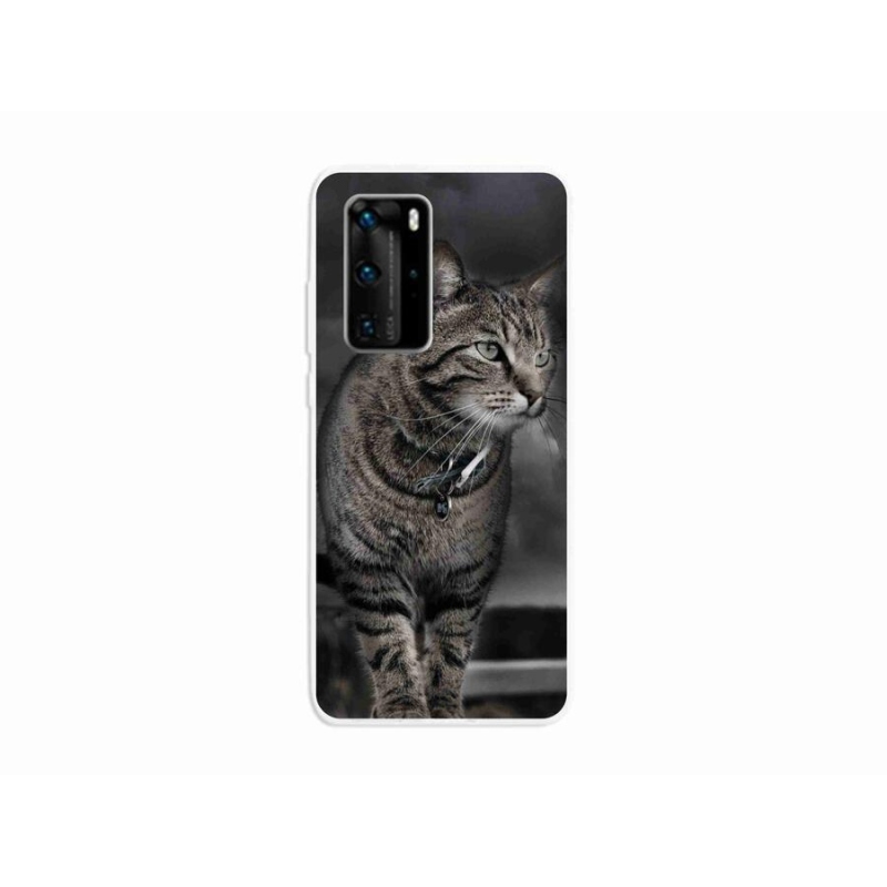 Gelový kryt mmCase na mobil Huawei P40 Pro - kočka