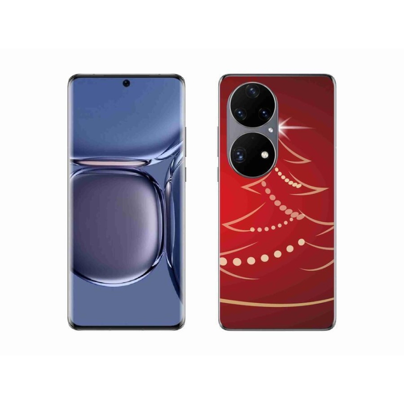 Gelový kryt mmCase na mobil Huawei P50 Pro - kreslený vánoční stromek