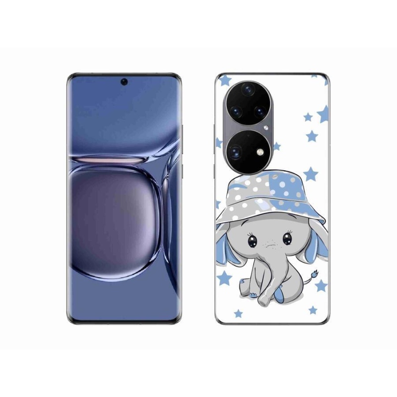 Gelový kryt mmCase na mobil Huawei P50 Pro - modrý slon