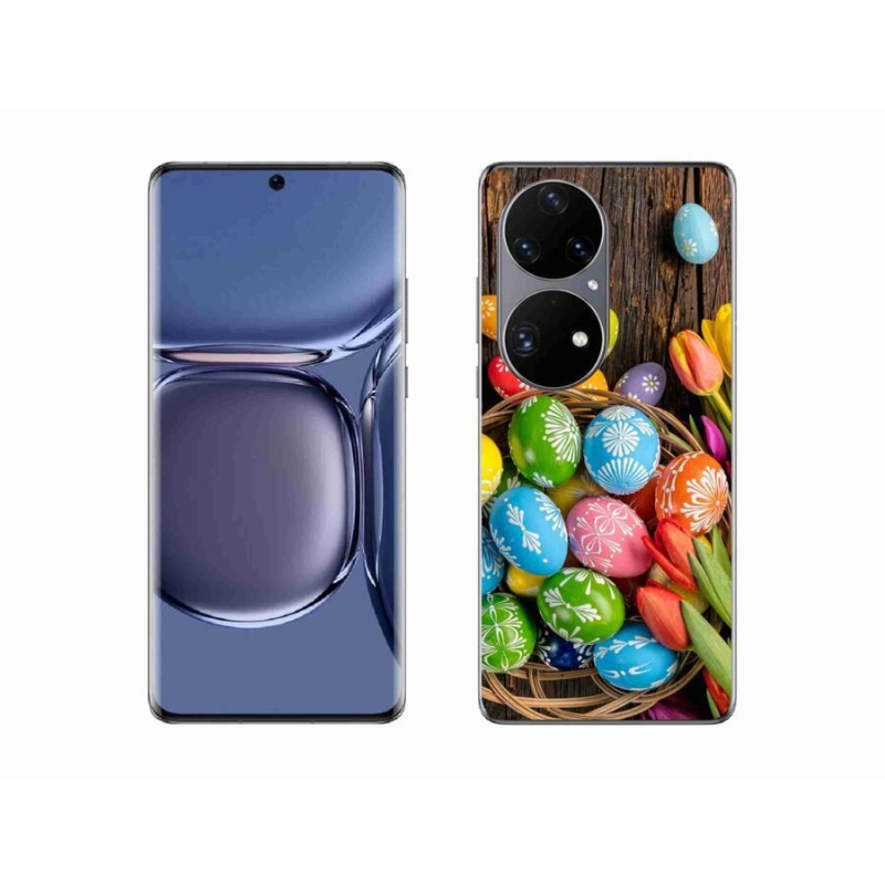 Gelový kryt mmCase na mobil Huawei P50 Pro - velikonoční vajíčka