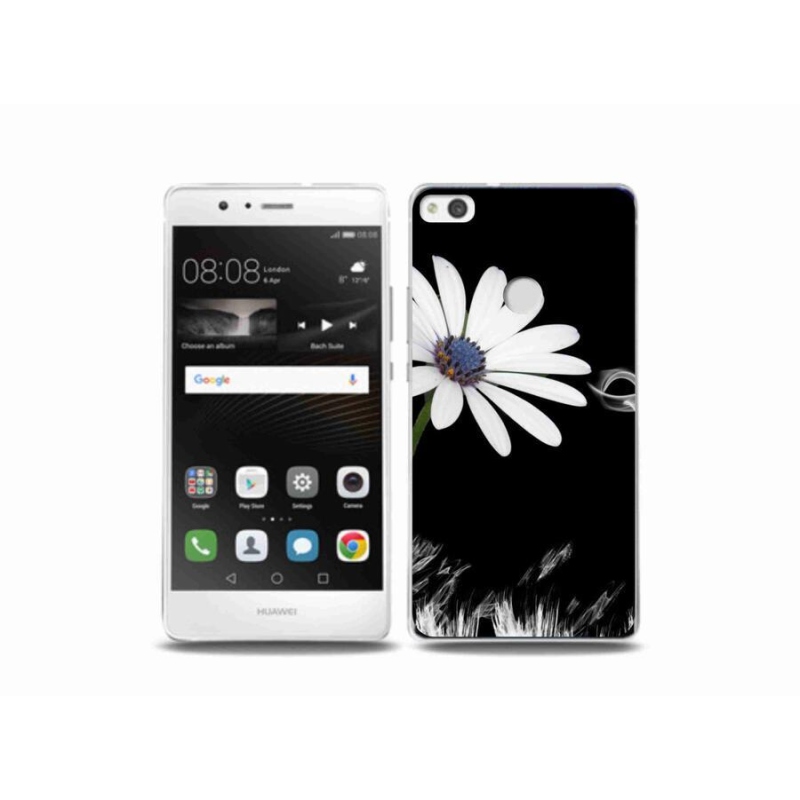 Gelový kryt mmCase na mobil Huawei P9 Lite (2017) - bílá květina