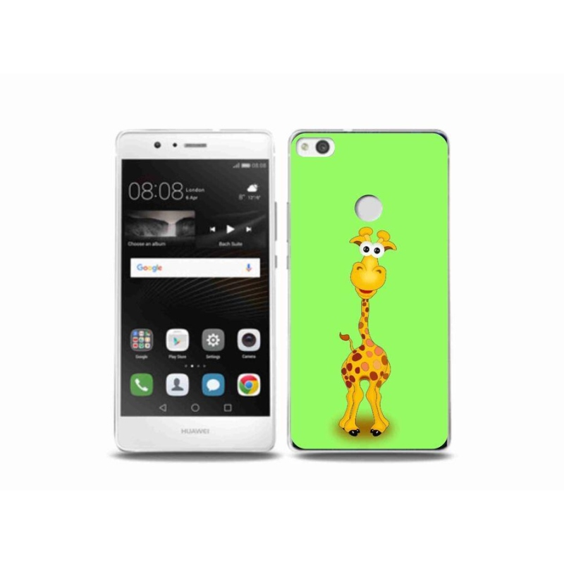 Gelový kryt mmCase na mobil Huawei P9 Lite (2017) - kreslená žirafa