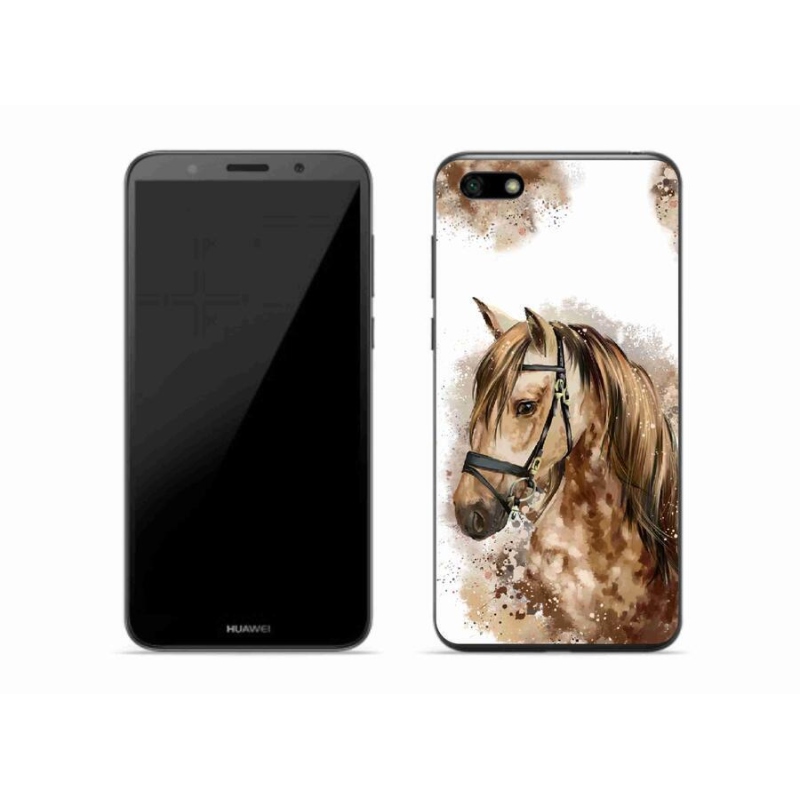 Gelový kryt mmCase na mobil Huawei Y5 (2018) - hnědý kreslený kůň