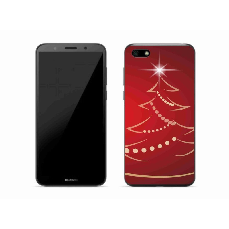 Gelový kryt mmCase na mobil Huawei Y5 (2018) - kreslený vánoční stromek
