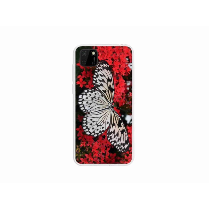 Gelový kryt mmCase na mobil Huawei Y5p - černobílý motýl 1