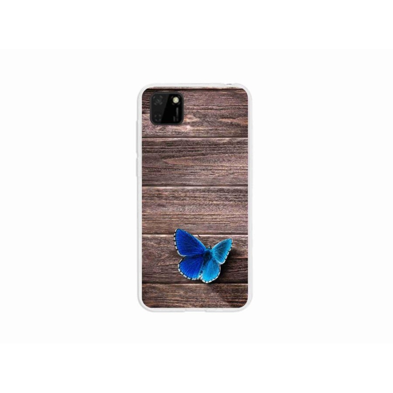 Gelový kryt mmCase na mobil Huawei Y5p - modrý motýl 1