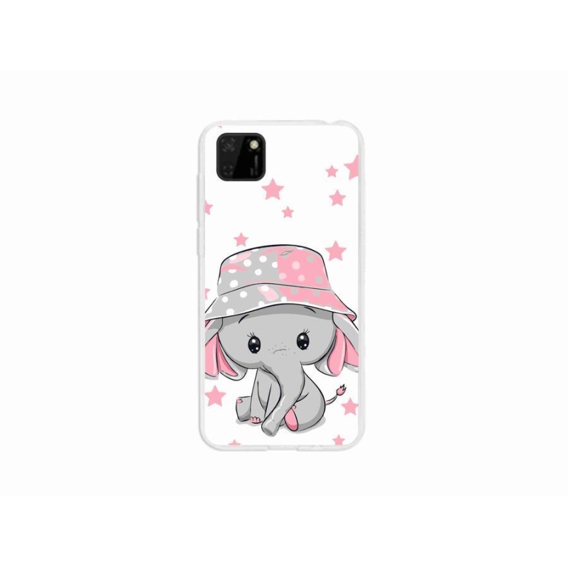 Gelový kryt mmCase na mobil Huawei Y5p - růžový slon