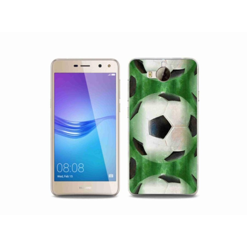 Gelový kryt mmCase na mobil Huawei Y6 (2017) - fotbalový míč