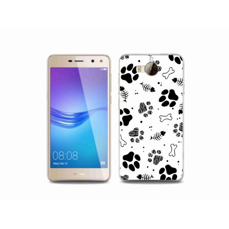 Gelový kryt mmCase na mobil Huawei Y6 (2017) - psí tlapky 1