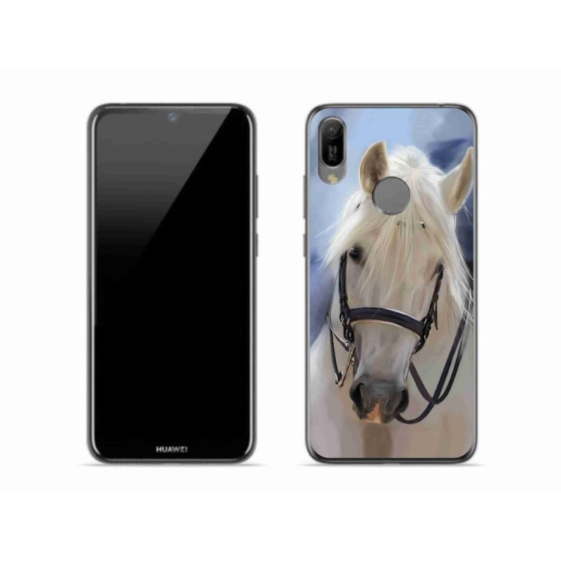Gelový kryt mmCase na mobil Huawei Y6 (2019) - bílý kůň
