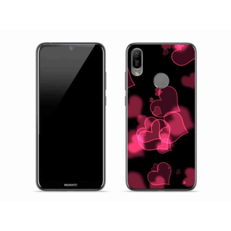 Gelový kryt mmCase na mobil Huawei Y6 (2019) - červená srdíčka