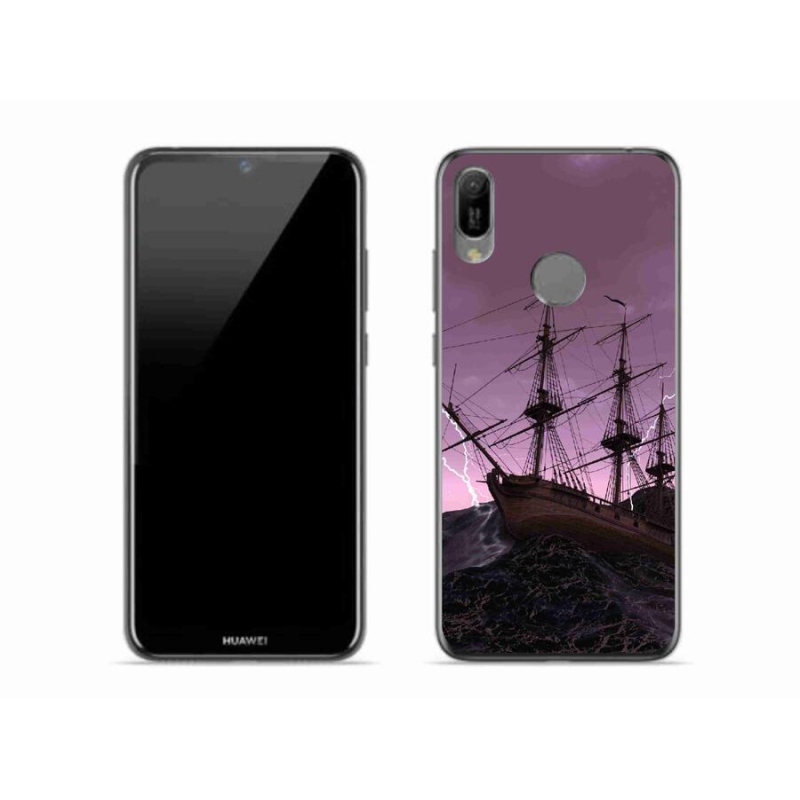 Gelový kryt mmCase na mobil Huawei Y6 (2019) - loď v bouři