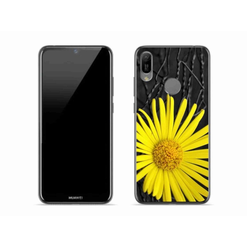Gelový kryt mmCase na mobil Huawei Y6 (2019) - žlutá květina