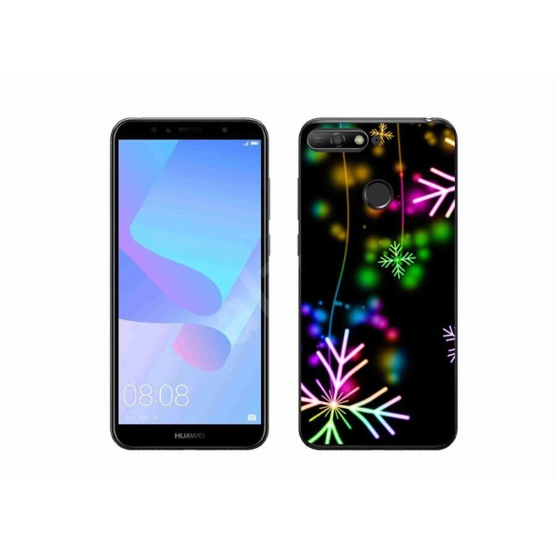 Gelový kryt mmCase na mobil Huawei Y6 Prime (2018) - barevné vločky
