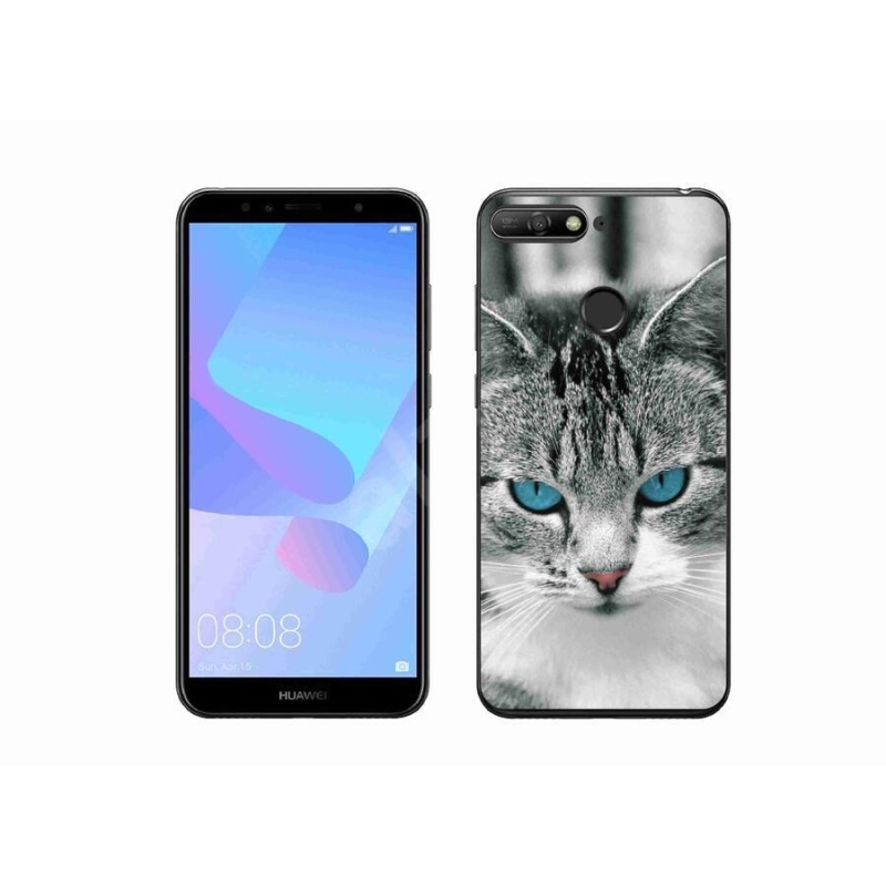 Gelový kryt mmCase na mobil Huawei Y6 Prime (2018) - kočičí pohled 1