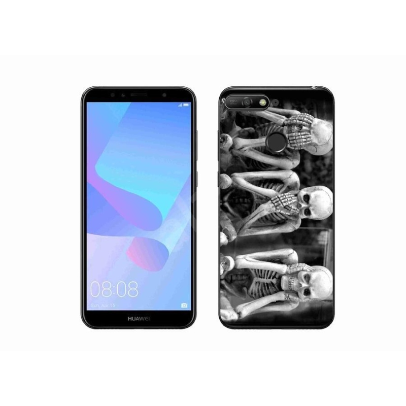Gelový kryt mmCase na mobil Huawei Y6 Prime (2018) - kostlivci