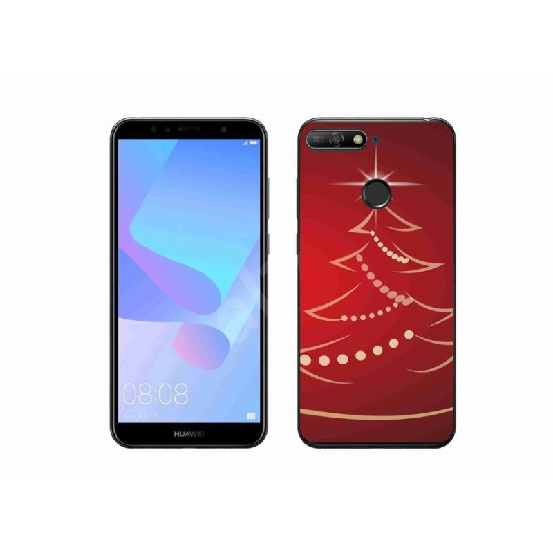 Gelový kryt mmCase na mobil Huawei Y6 Prime 2018 - kreslený vánoční stromek
