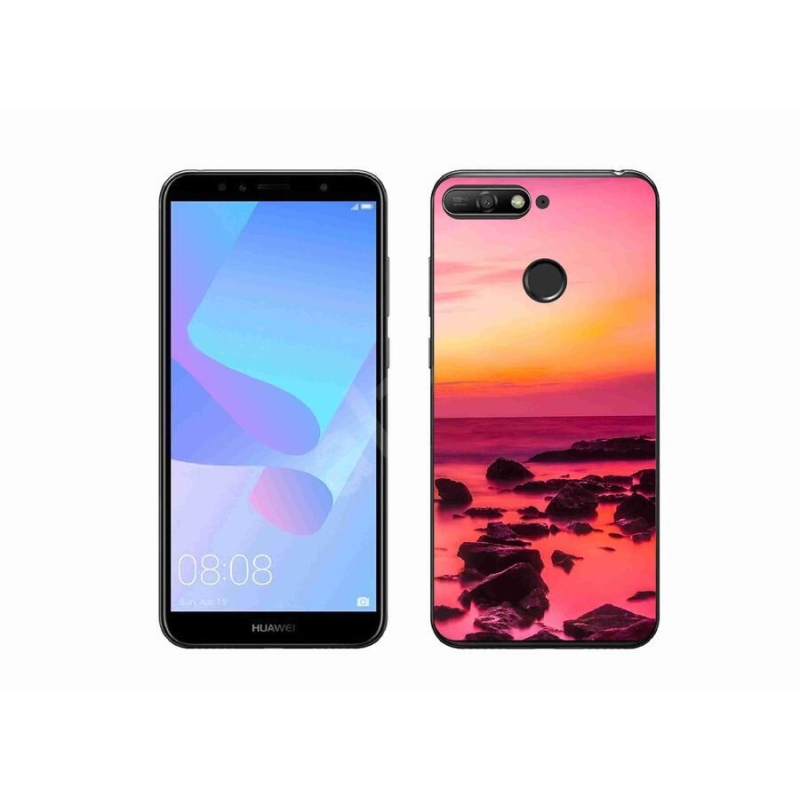 Gelový kryt mmCase na mobil Huawei Y6 Prime 2018 - moře a záře