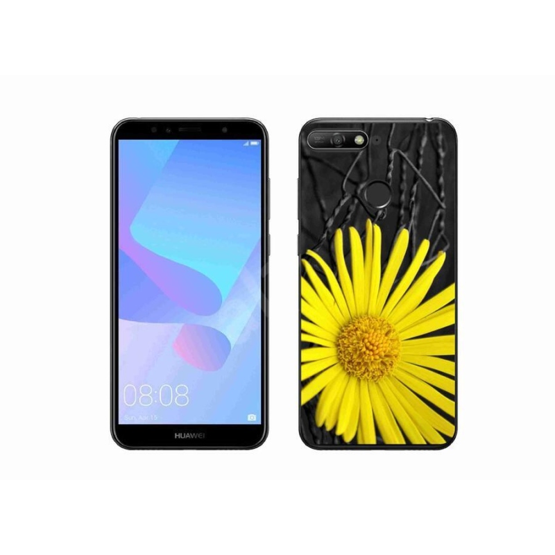 Gelový kryt mmCase na mobil Huawei Y6 Prime 2018 - žlutá květina