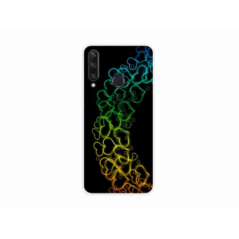 Gelový kryt mmCase na mobil Huawei Y6p - barevná srdíčka