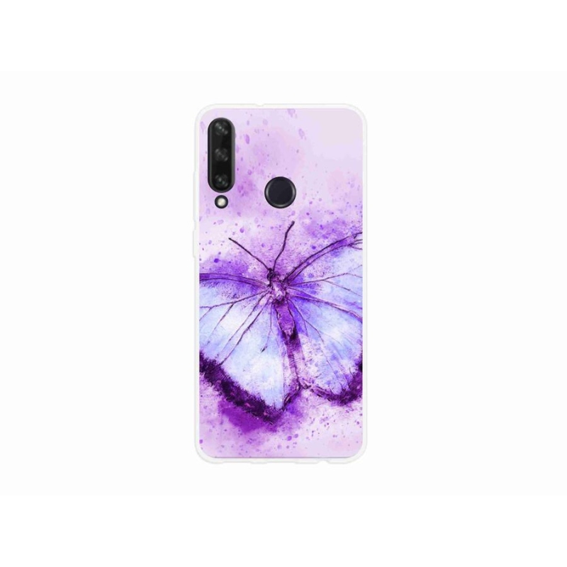 Gelový kryt mmCase na mobil Huawei Y6p - fialový motýl