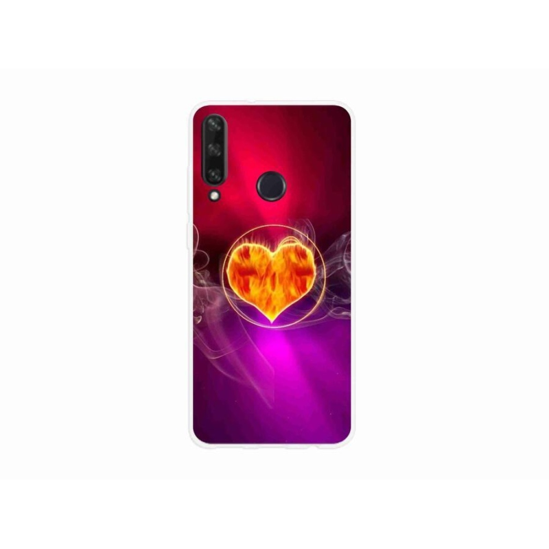 Gelový kryt mmCase na mobil Huawei Y6p - ohnivé srdce