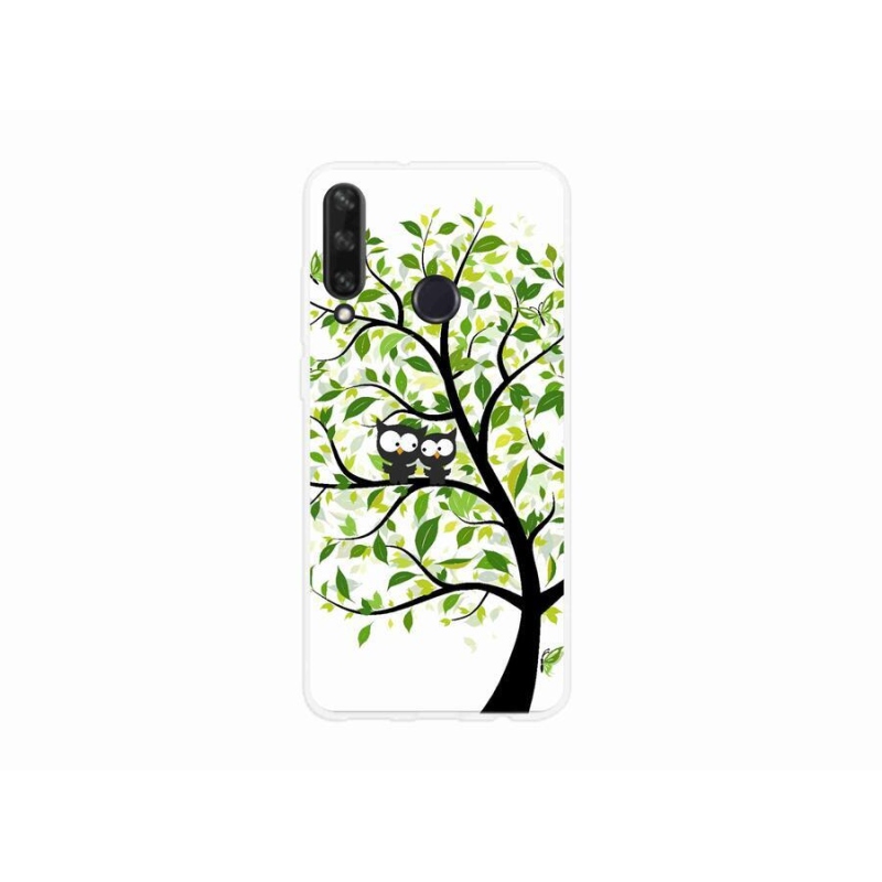 Gelový kryt mmCase na mobil Huawei Y6p - sovičky na stromě