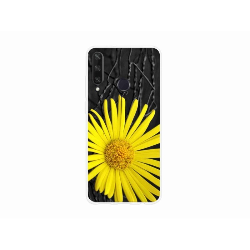 Gelový kryt mmCase na mobil Huawei Y6p - žlutá květina