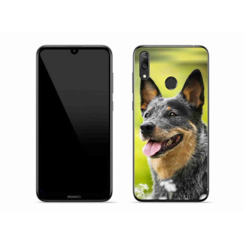 Gelový kryt mmCase na mobil Huawei Y7 (2019) - australský honácký pes