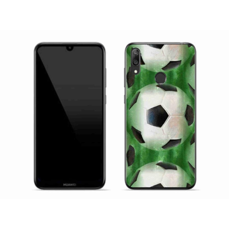 Gelový kryt mmCase na mobil Huawei Y7 (2019) - fotbalový míč