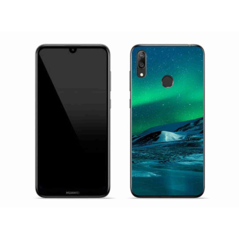Gelový kryt mmCase na mobil Huawei Y7 (2019) - polární záře