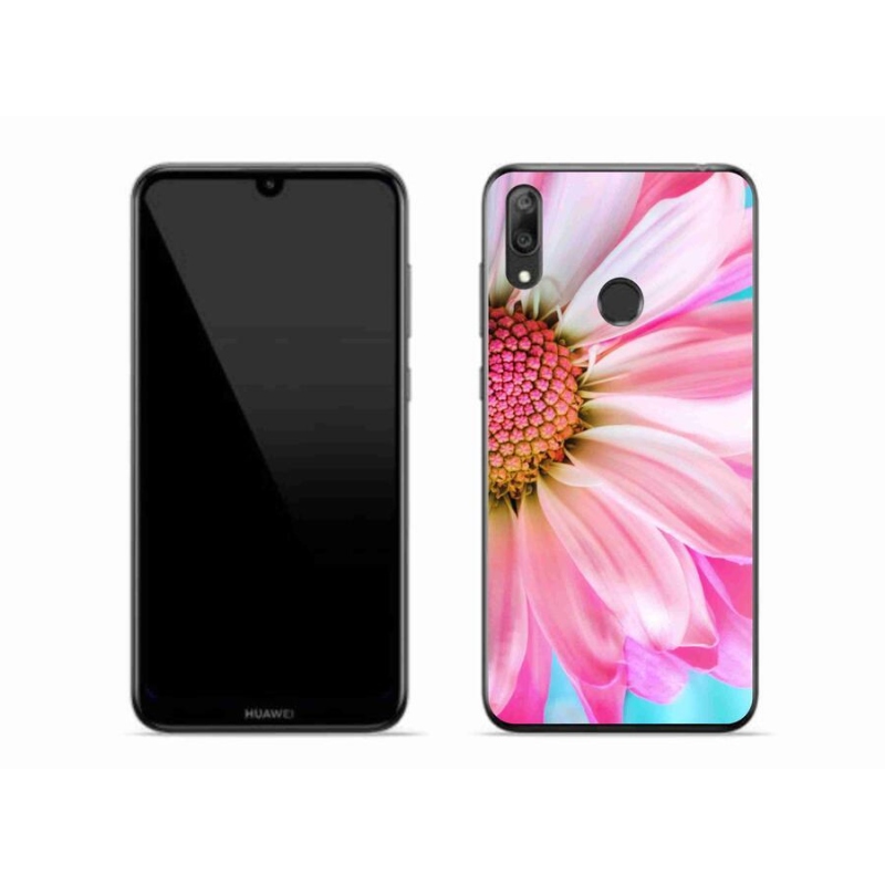 Gelový kryt mmCase na mobil Huawei Y7 (2019) - růžová květina