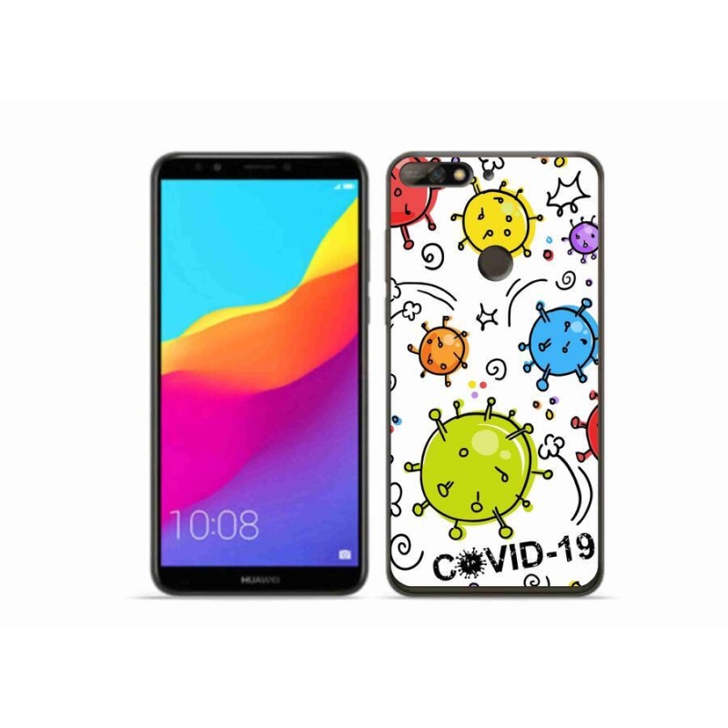Gelový kryt mmCase na mobil Huawei Y7 Prime (2018) - covid 2