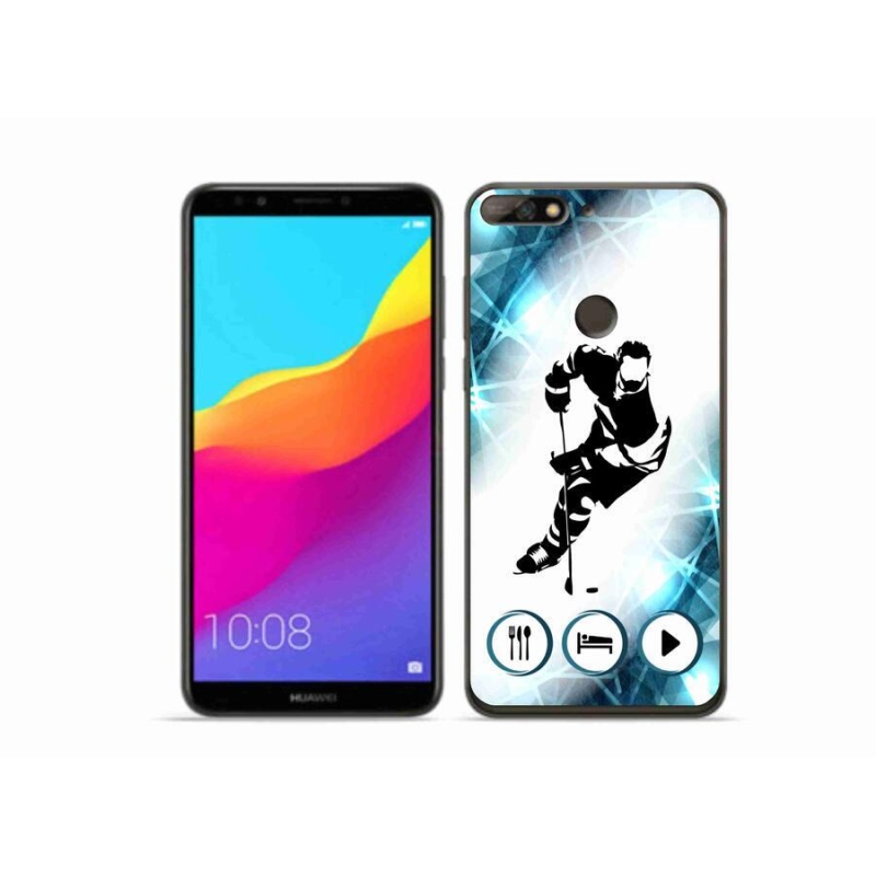Gelový kryt mmCase na mobil Huawei Y7 Prime (2018) - hokej 1