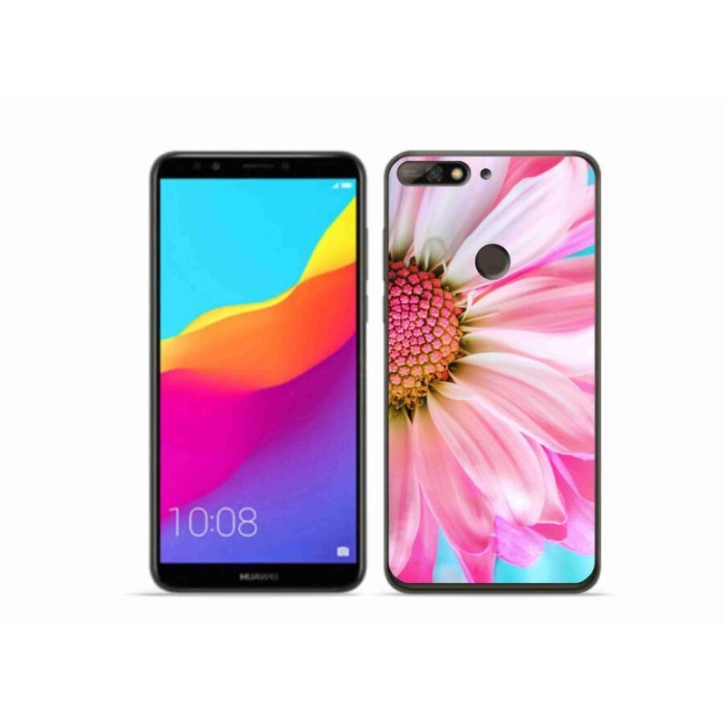 Gelový kryt mmCase na mobil Huawei Y7 Prime (2018) - růžová květina