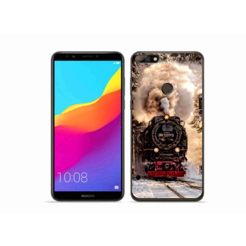 Gelový kryt mmCase na mobil Huawei Y7 Prime (2018) - vlak