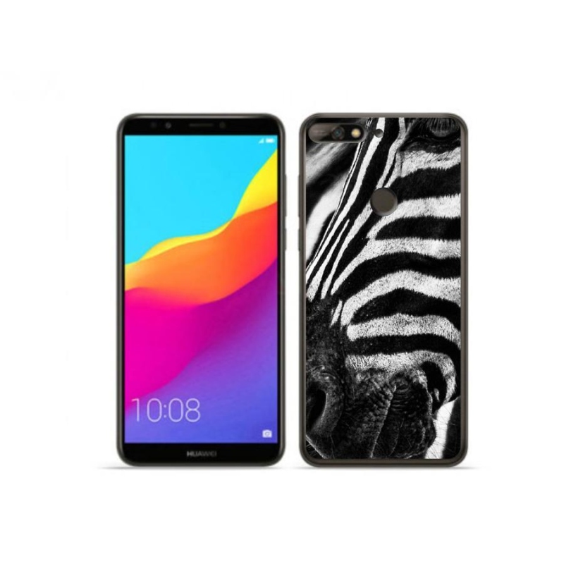 Gelový kryt mmCase na mobil Huawei Y7 Prime (2018) - zebra