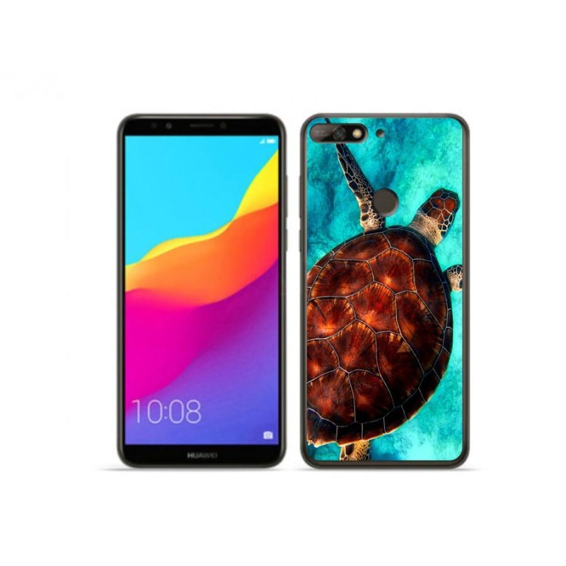 Gelový kryt mmCase na mobil Huawei Y7 Prime (2018) - želva